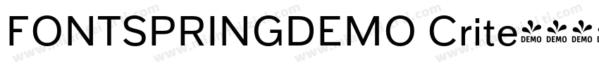 FONTSPRINGDEMO Crite字体转换